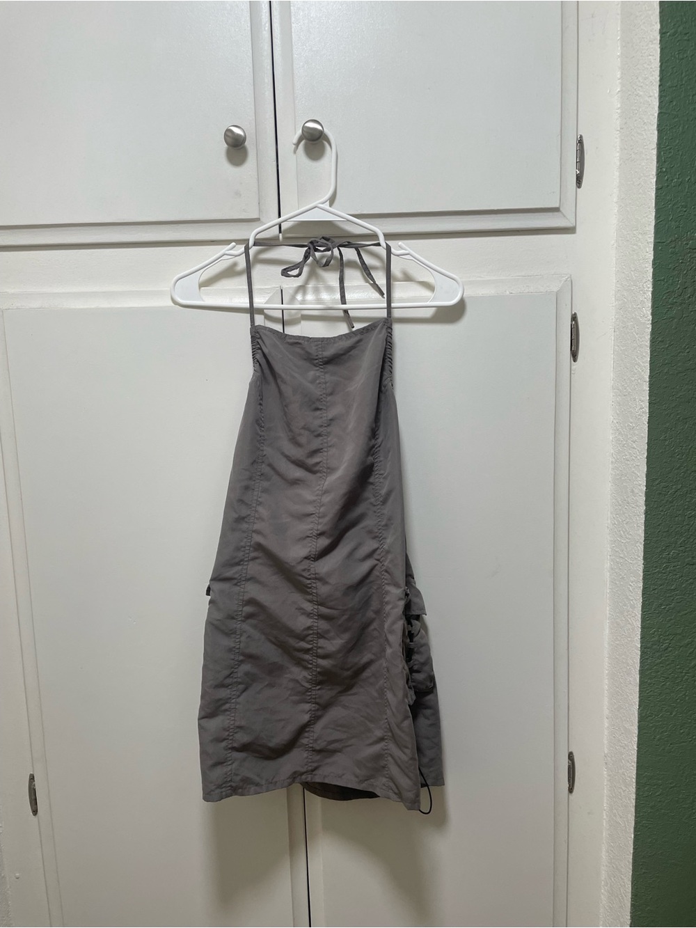 Motel Rocks Gray Halter Mini Dress